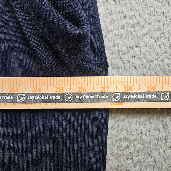 $99 NWT Hart Schaffner Marx 3XT 3X Tall Sweater Men Merino Wool V-Neck Navy Blue - Picture 8 of 11